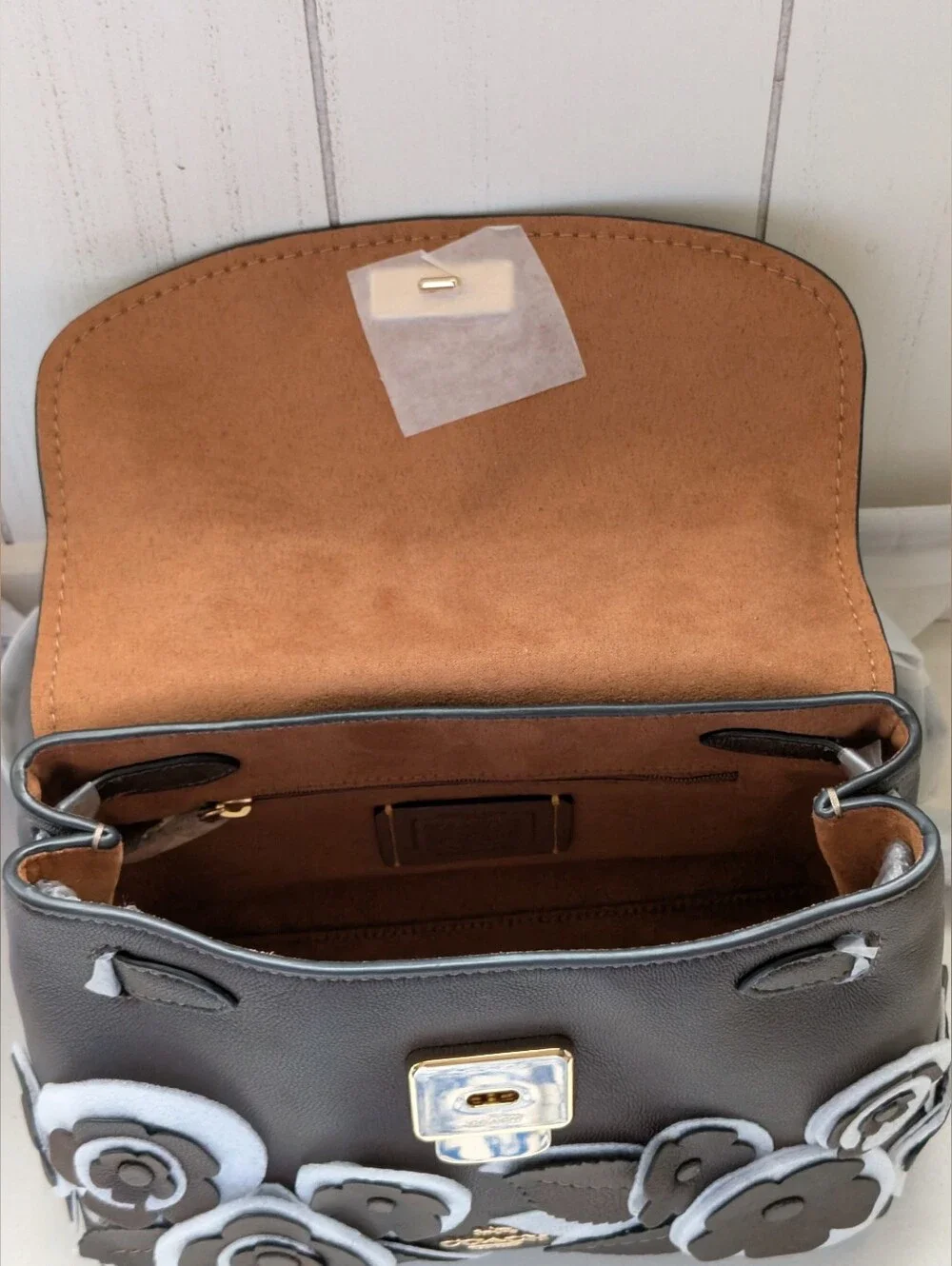 Coach Floral Appliques Emory Satchel NWT
